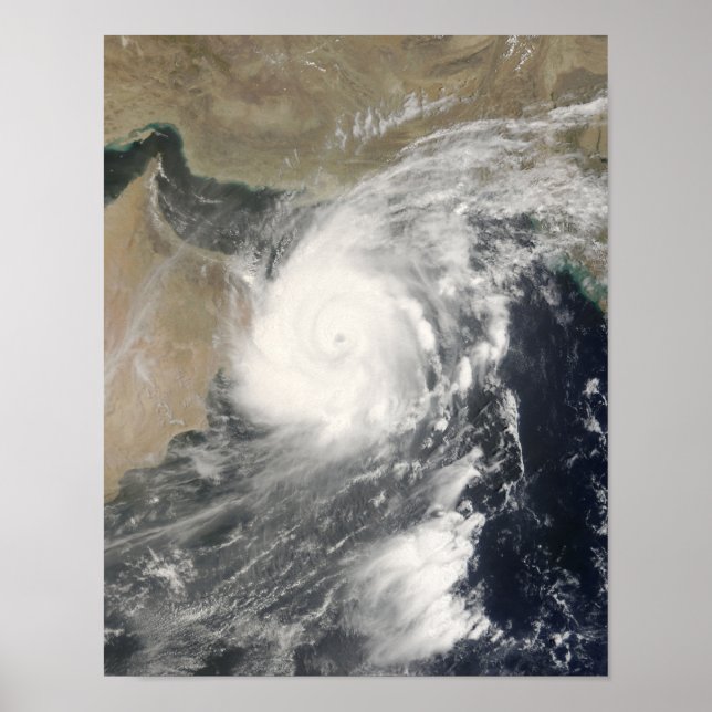 Poster Cyclone tropical Gonu en mer d'Oman (Devant)
