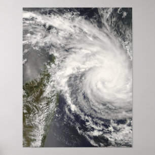Poster Cyclone tropical Ivan approchant Madagascar
