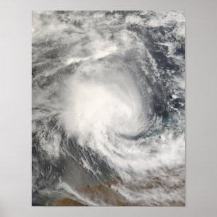 Poster Cyclone tropical Nicholas approchant l'Australie