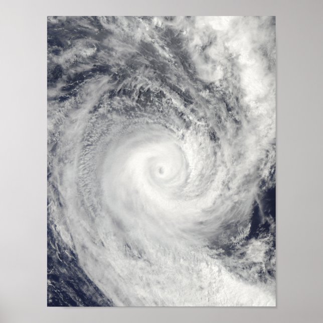 Poster Cyclone tropical Oli au large de Tahiti (Devant)