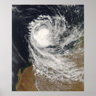 Poster Cyclone tropical Ophélie outre de l'Australie