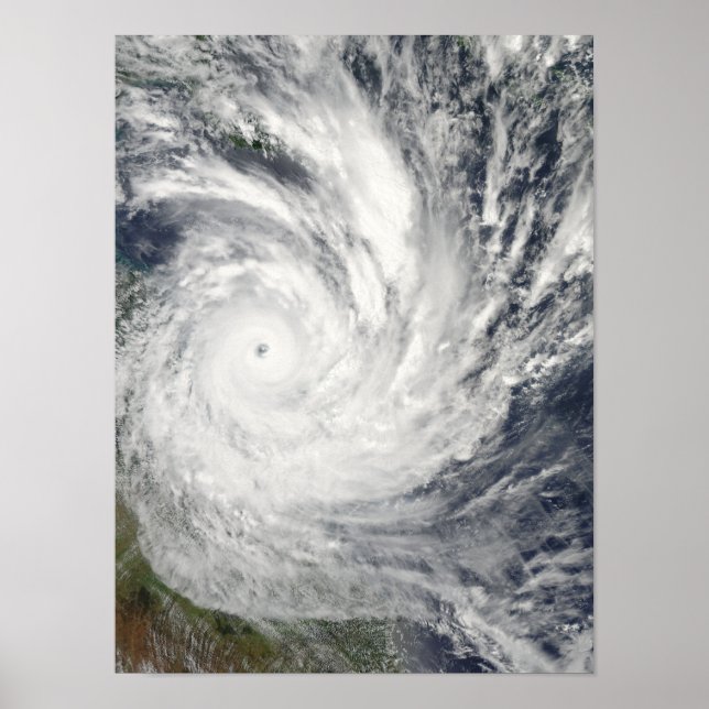 Poster Cyclone tropical Yasi sur l'Australie (Devant)
