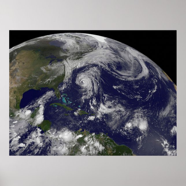 Poster Cyclones Tropicaux Katia, Lee, Maria Et Nate. (Devant)