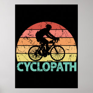Poster Cyclopath drôle Cyclisme