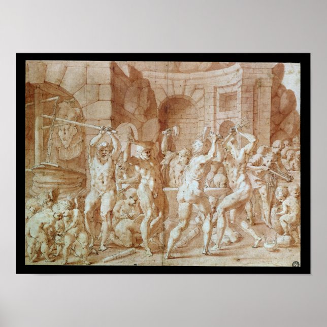 Poster Cyclops dans la forge du Vulcan (Devant)