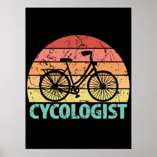 Poster Cycologiste Funny Cycling