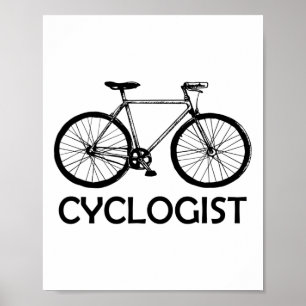 Poster Cycologiste Vélo de Montagne Bicyclette Mtb Cyclis