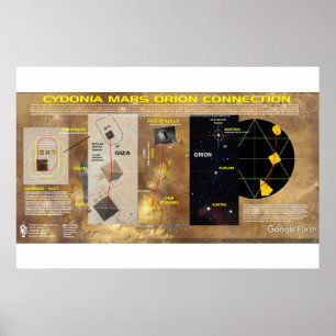 Poster Cydonia-Mars : Alignement Orion