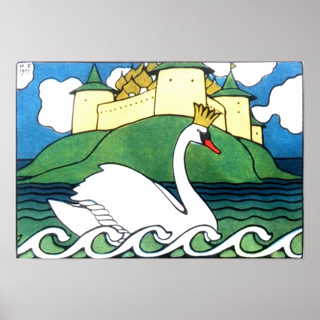 Poster Cygne blanc du conte de Tsar Saltan (Devant)