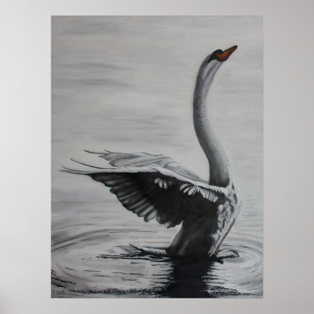 Poster Cygne (côté gauche) (Devant)