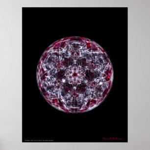 Poster Cymatics : Bruit d'onde cérébrale de cube en