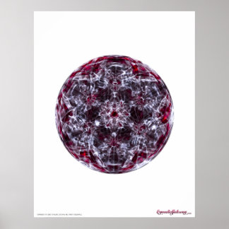 Poster Cymatique : Métatron Cube son onde cérébrale