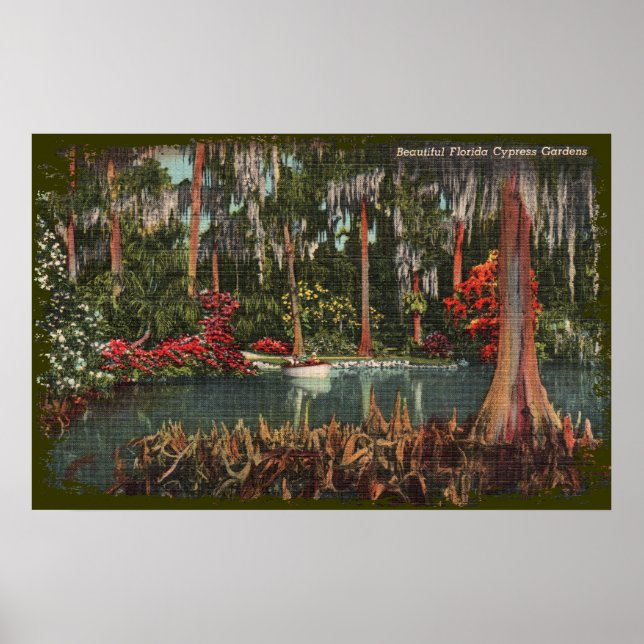 Poster Cypress Gardens Florida Canvas Imprimer (Devant)