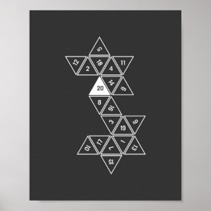 Poster D20 déroulé