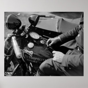 Poster D.C. Motorcycle Cop, années 1930