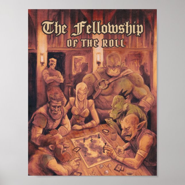 Poster D&D Décor, Donjons Et Dragons RPG Mur Art (Devant)