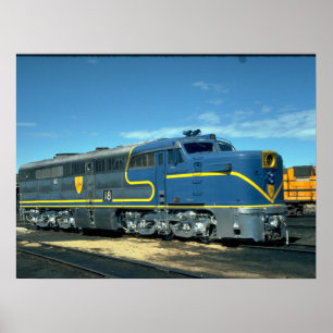 Poster D&H Alco PA-1 #18. (train;sky;clouds;rail;)_Trains