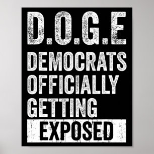 Poster D.o.g.e Doge Démocrates Officiellement Exposés 