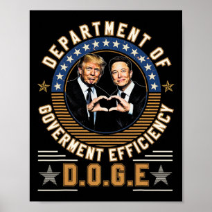 Poster D.o.g.e Doge Département de l'Efficacité du Gouver