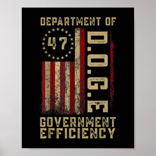 Poster D.o.g.e Doge Département de l'Efficacité du Gouver