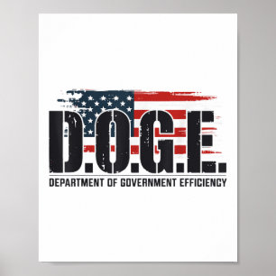 Poster D.o.g.e Doge Département de l'efficacité gouvernem