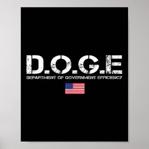 Poster D.o.g.e Doge Département de l'efficacité gouvernem