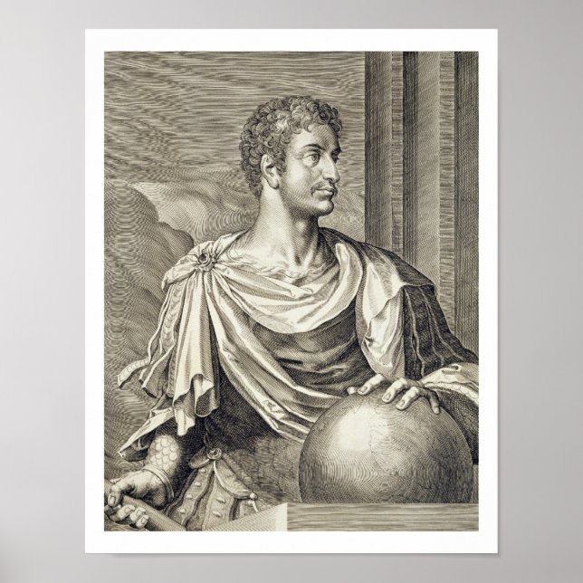 Poster D. Octavius Augustus (63 BC - 14 AD) Empereur de R (Devant)
