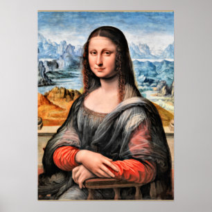 Poster Da Vinci - Mona Lisa, peinture mondialement connue