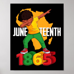 Poster Dab Black Boy JunetDix Kids 1865 Peau Brown Afro