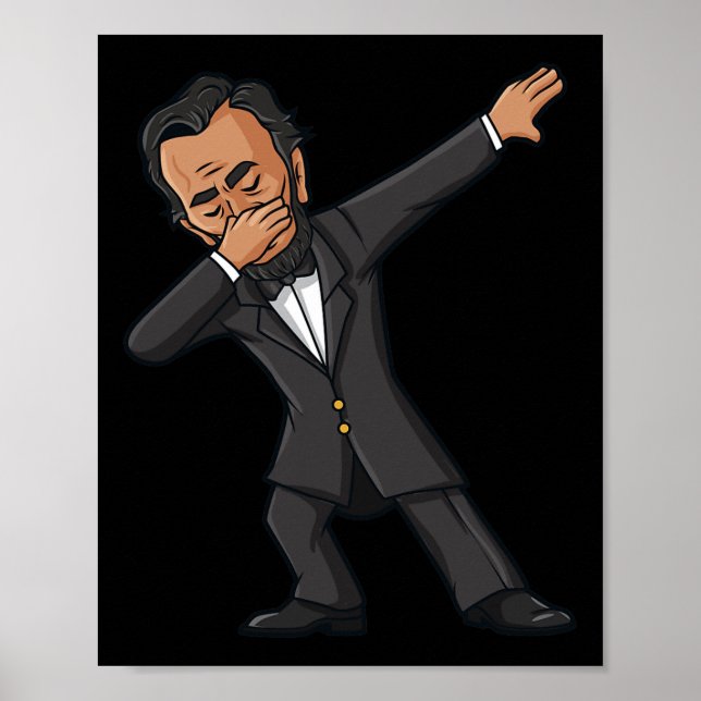 Poster Dabbing Abraham Lincoln 4 juillet Abe Dab Boys G (Devant)