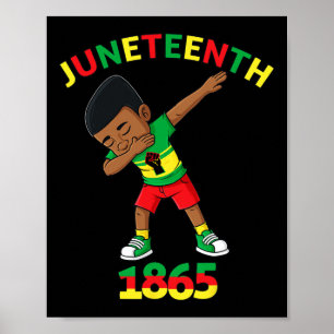 Poster Dabbing Black King Junetten 1865 Brown Skin Boys