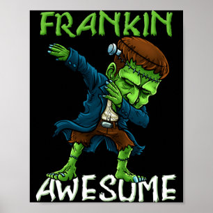 Poster Dabbing Halloween Frankin Incroyable Garçons Dab E
