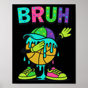 Poster Dabbing Sketll Goutte Bruh Sketll Goutte Crème+gla
