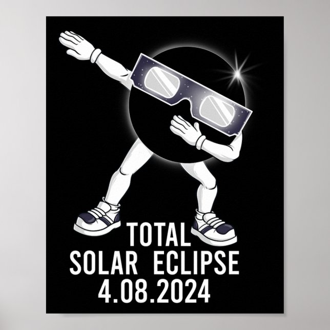 Poster Dabbing Total Solar Eclipse 04.08.2024 Fun Dab Boy (Devant)