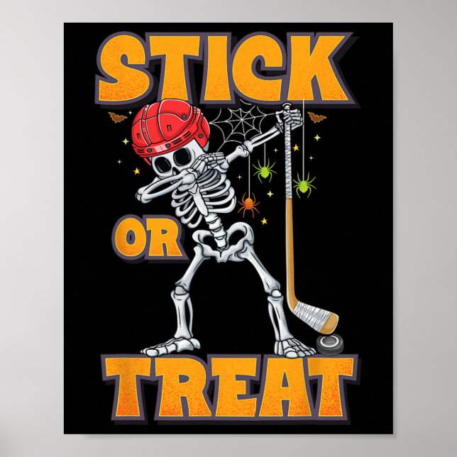 Poster Dabeton Joueur de hockey sur glace Halloween Costu (Devant)