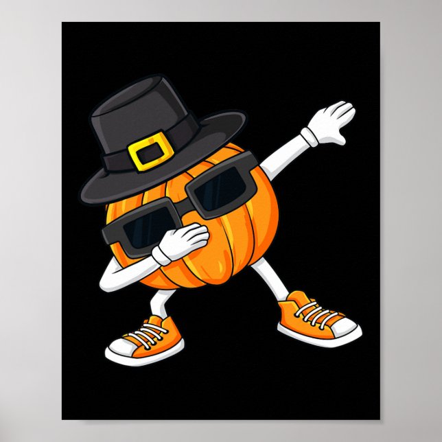 Poster Dabing Pumkin Pilgrim Thanksgiving Day Boys Girl (Devant)