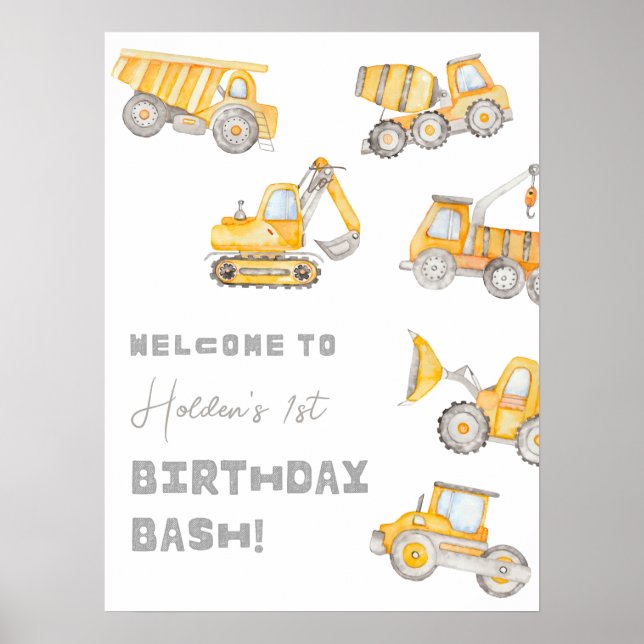 Poster d'accueil d'anniversaire de construction (Devant)