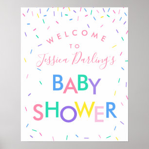 Poster d'accueil de Baby shower Sprinkel