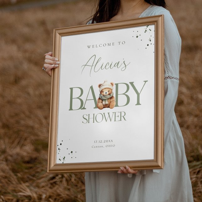Poster d'accueil du Baby shower d'attente (Créateur téléchargé)
