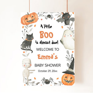 Poster d'accueil du Baby shower de la petite boîte