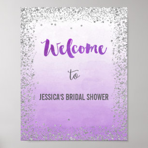 Poster d'accueil Ombre violet et argent