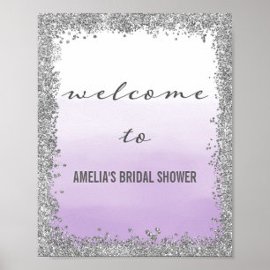 Poster d'accueil Ombre violet et argent
