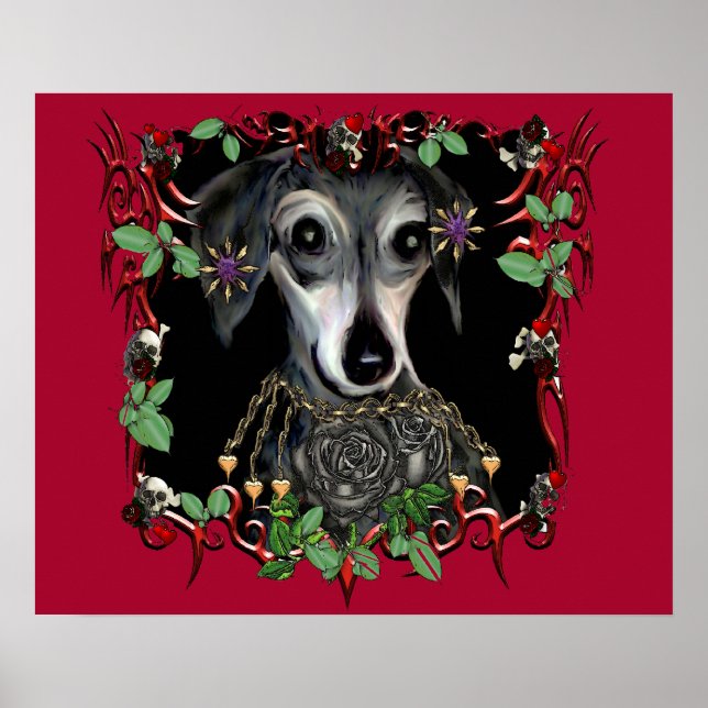 Poster Dachshound Weiner Chien (Devant)