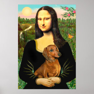 Poster Dachshund (brun1) - Mona Lisa