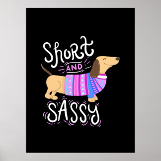 Poster Dachshund Court Et Sassy