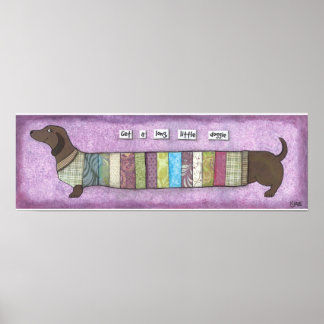 Poster Dachshund dans un pull