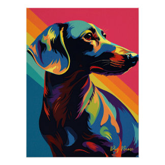 Poster Dachshund Dog 001 - Bruno Pokopen