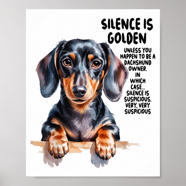 Poster Dachshund Ideas For Women &amp; Novelty Miniature  (Devant)