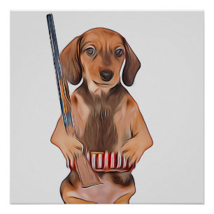 Poster Dachshund Life est meilleur avec Weiner Xmas Poste
