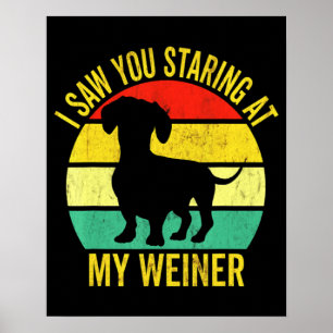 Poster Dachshund papa hommes